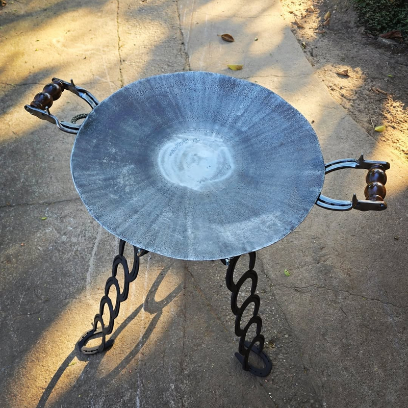 Fogareiro de Ferradura + Disco Personalizado - 55CM + Kit Faca e Garfo