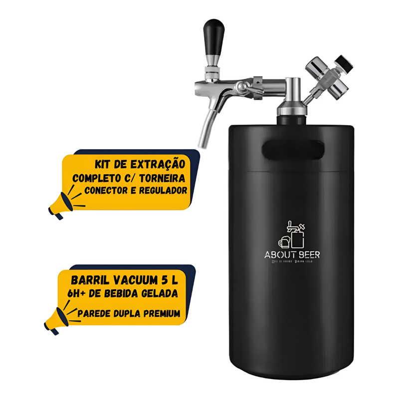 Chopeira Térmica Keg Vacuum Portátil 5L