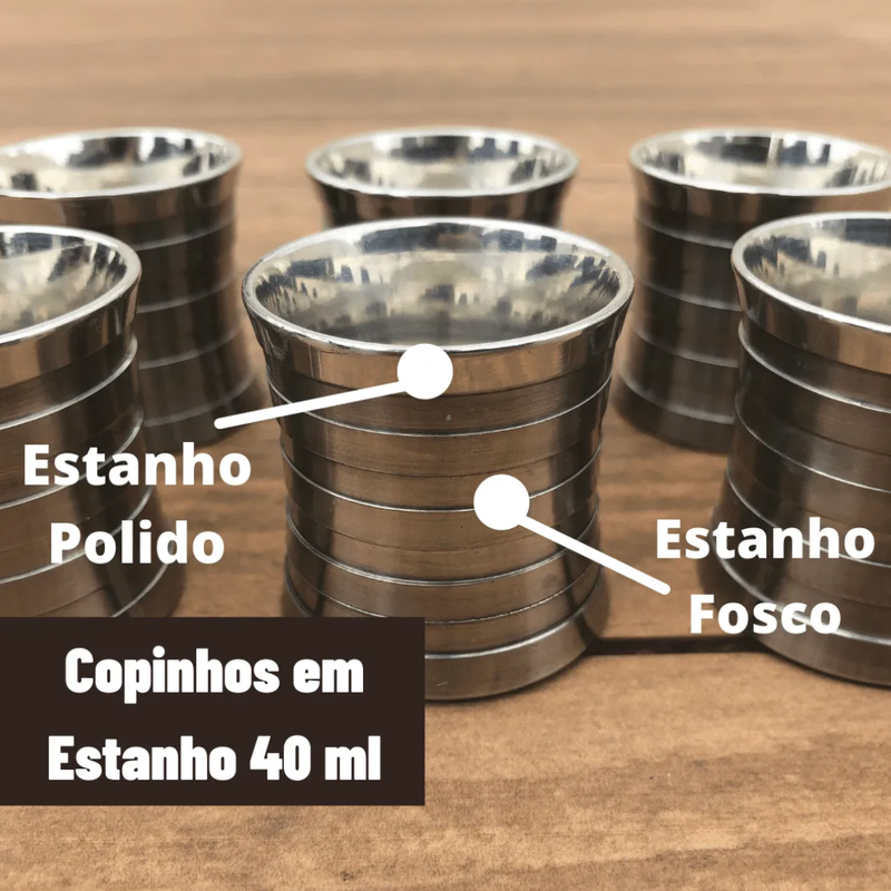 Barril de Estanho 1 Litro com Bandeja Giratória