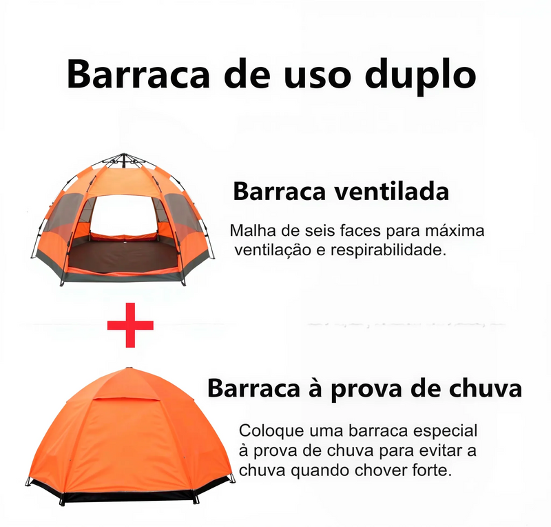 Barraca de Acampamento 4 A 6 Pessoas
